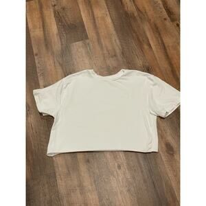 eye candy ladies white crop top  T-shirt MEDIUM
